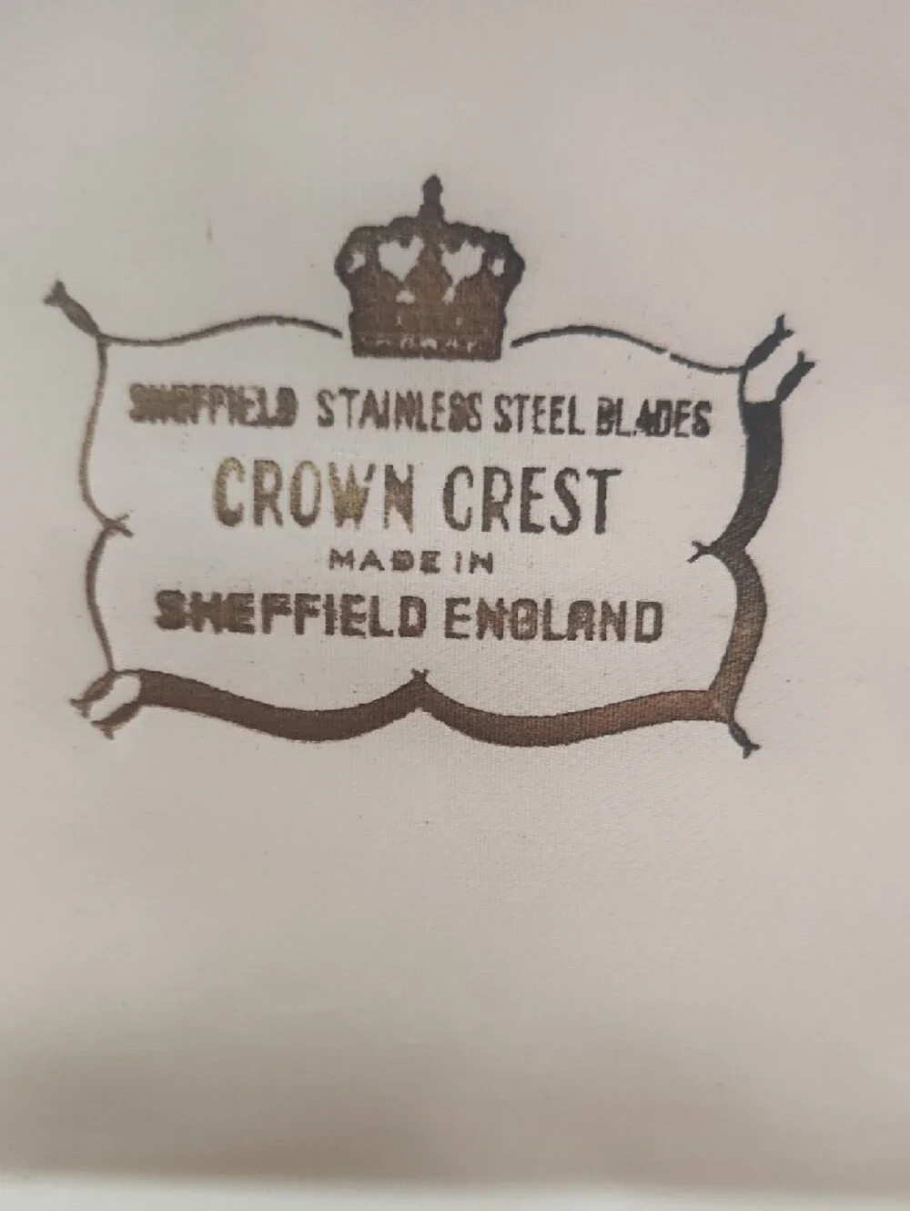 1950 vintage Crown Crest cutlery set from Sheffield, England,